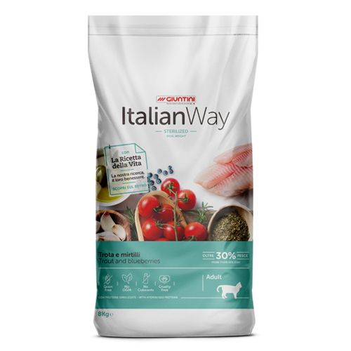 ItalianWay Cat Sterilized Trota e Mirtilli (1x8kg)